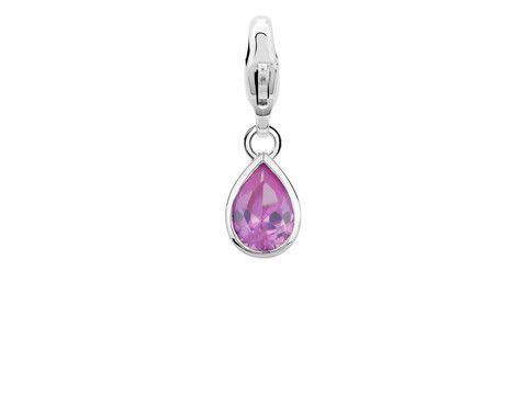 Tropfen Ti Sento Silber charms Happy tears Pink 8103RT