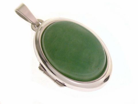 Aventurin Medaillon - Cabochon - Sterling Silber rho.