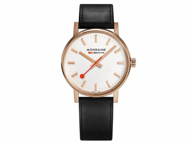 Mondaine Uhr evo2 - MSE.40112.LB - 40 mm - Ziffernblatt Weiss