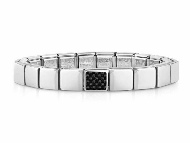 Nomination 239101 34 GLAM Armband - Edelstahl - Kohlenstoff + Grau