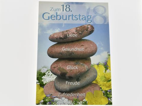 Geburtstagskarte - Steine