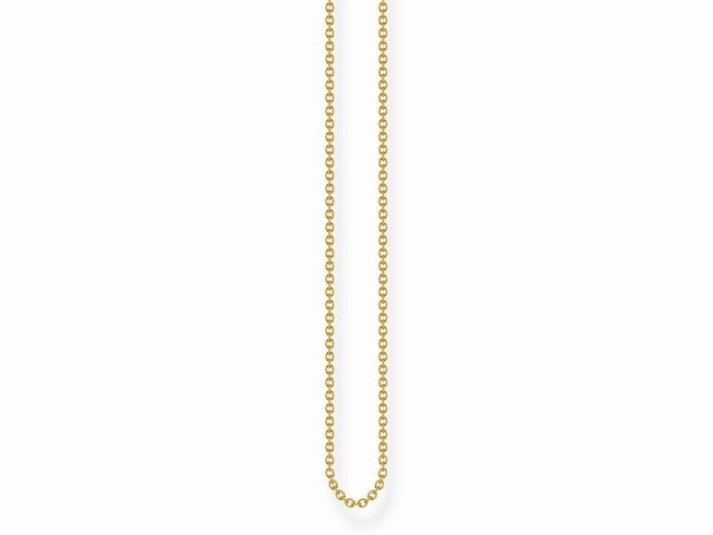 Thomas Sabo KE1105-413-39-L42V Kette - Feine Ankerkette - Silber Gelbgold verg. - 38 bis 42 cm