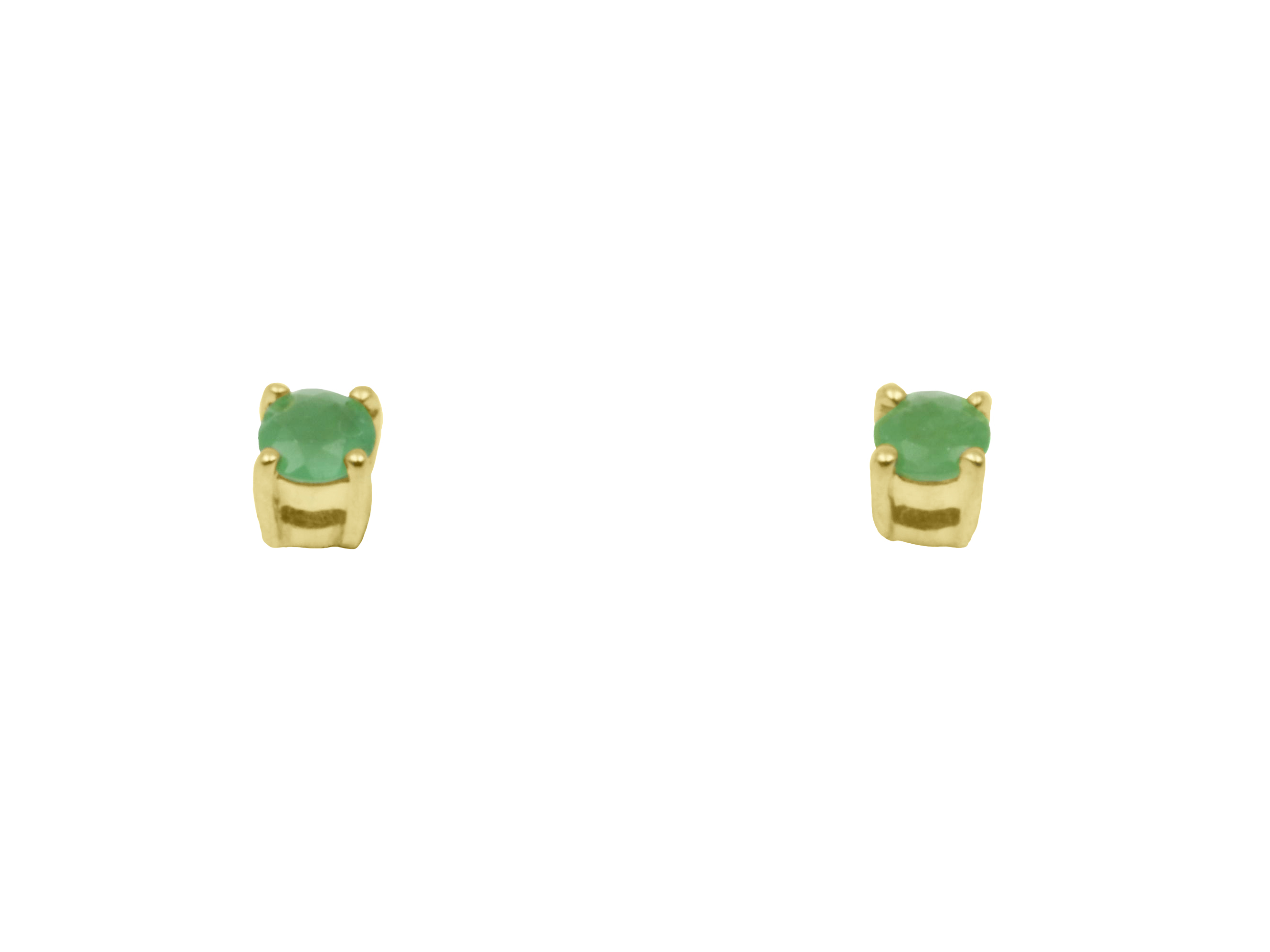 Smaragd Ohrstecker aus Gelbgold 585, dezent und klassisch, mit einem Durchmesser von 2 mm, von Juwelier Harnisch, ideal für jeden Anlass, elegantes Design, hochwertige Verarbeitung.