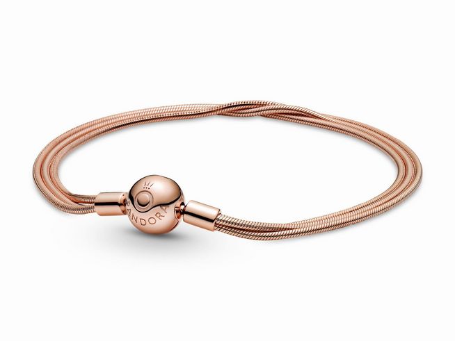 Pandora Rosé Armband - 589338C00-23 - Multi Schlangenkette Rosé Armband - 23 cm