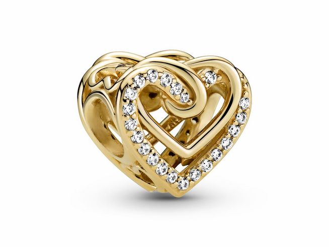 Pandora Sparkling Entwined s Charm - 769270C01 - Gelbgold vergoldet - Zirkonia