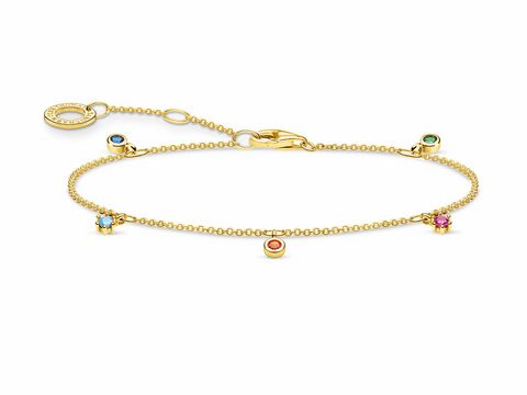 Thomas Sabo Charming Collection - A1998-488-7-L19v - Armband - 16-17,5-19 cm - Silber - Gelbgold - Zirkonia - Bunt