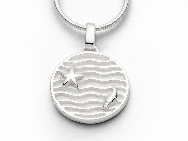 DUR Schmuck P3366 - Sterling Silber Anhänger Strandwellen -