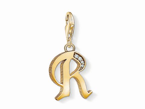 Thomas Sabo 1624-414-39 - Charm-Anhänger Buchstabe -R- vergoldet