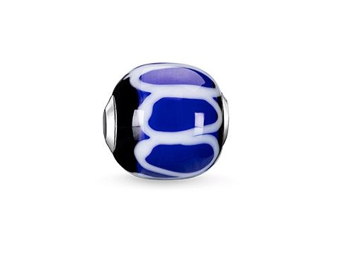 Thomas Sabo - Karma Bead K0251-017-1 - Glas-Bead Blau, Schwarz, Weiß