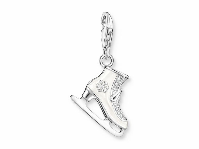 Thomas Sabo 1907-041-14 - Charm-Anhänger - Sterling Silber - Kaltemail + Zirkonia - Schlittschuh