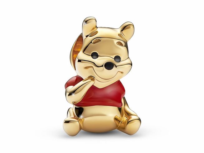 Pandora Disney Winnie Puuh Bär Charm - 762212C01 - 585 Gelbgold Verg. - Mehrfarbig