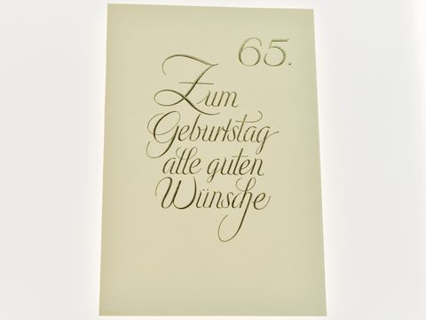 Geburtstagskarte - Schlichte Karte mit goldener Schrift - elegant