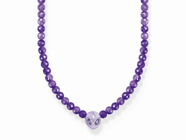 Thomas Sabo Choker KE2199-041-13-L42V - Silber & Emaille & Zirkonia - Violett - Alien leuchtend - 34 - 42 mm