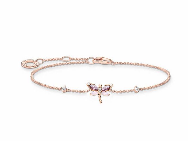 Thomas Sabo Charming Armband - A2025-321-7-L19V - Sterling Silber - verg. Roségold + Glas-Keramik Stein + Zirkonia 16 - 19 cm