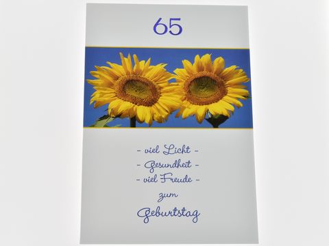 Geburtstagskarte - Zwei Sonnenblumen