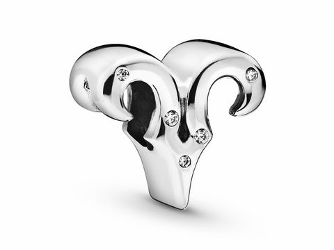 Pandora 798416C01 - Sternzeichen - Aries - Widder Sterling Silber Charm + Zirkonia