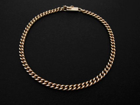 Armband Panzer - 3,2 x 1,5 mm - Gold 333 - 19 cm