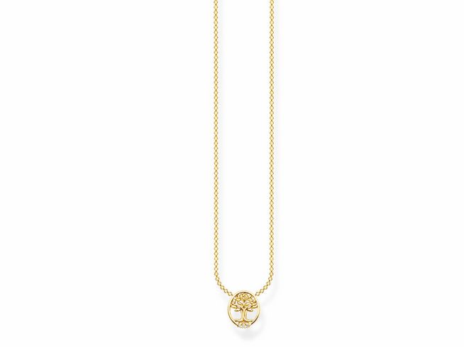 Thomas Sabo Charming Kette KE2126-414-14-L45V Sterling Silber - verg. Gelbgold + Zirkonia - weiß 40-45 cm