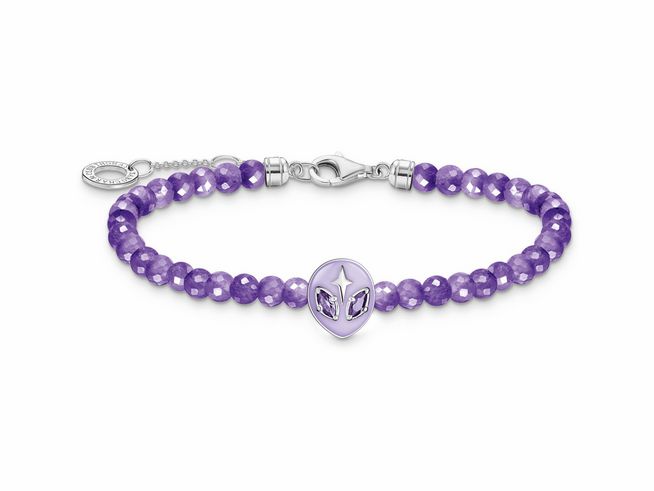 Thomas Sabo Armband A2137-041-13-L19V - Silber & Emaille & Zirkonia - Violett - Alien leuchtend - 16 - 19 cm