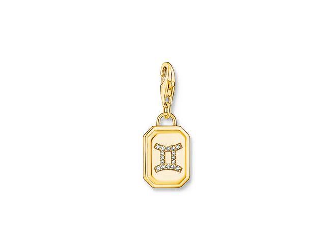 Thomas Sabo 2157-414-39 Charm-Anhänger - Sternzeichen Zwilling - Silber Gelbgold verg. & Zirkonia