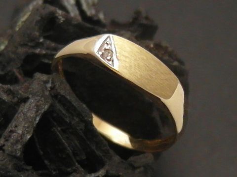 Goldring - graziös - Gold 585 - Diamant - Gr. 57