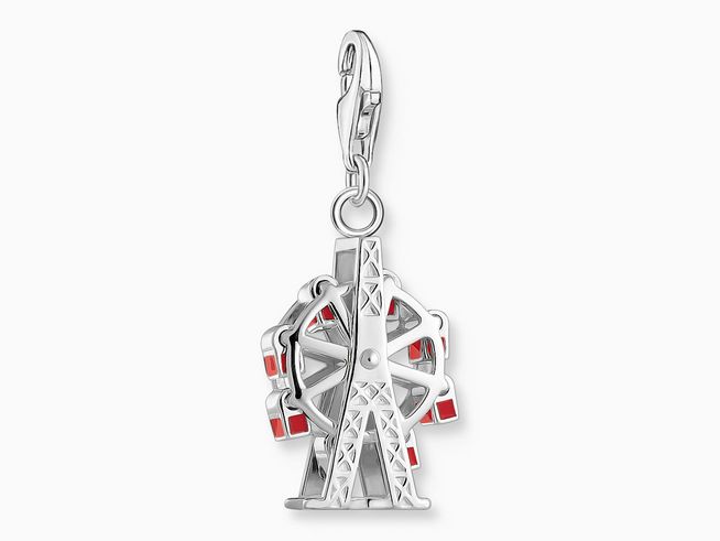 Thomas Sabo 2088-007-10 Charm-Anhänger - Riesenrad - Silber & Emaille - Rot