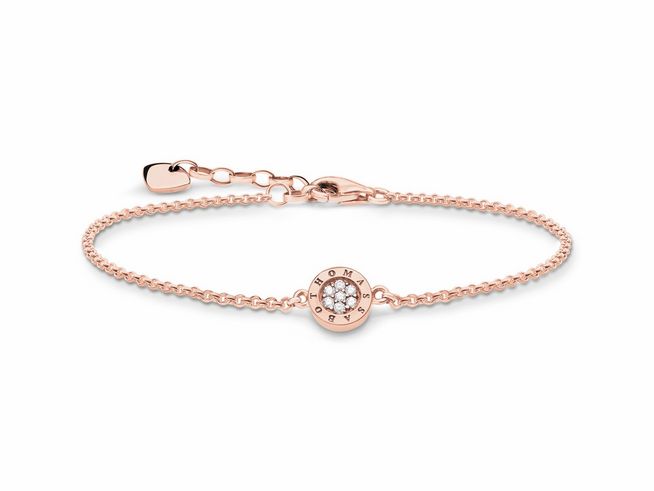 Thomas Sabo Armband A2047-416-14-L19V Sterling Silber - vergoldet Roségold - Zirkonia - 19 cm verstellbar