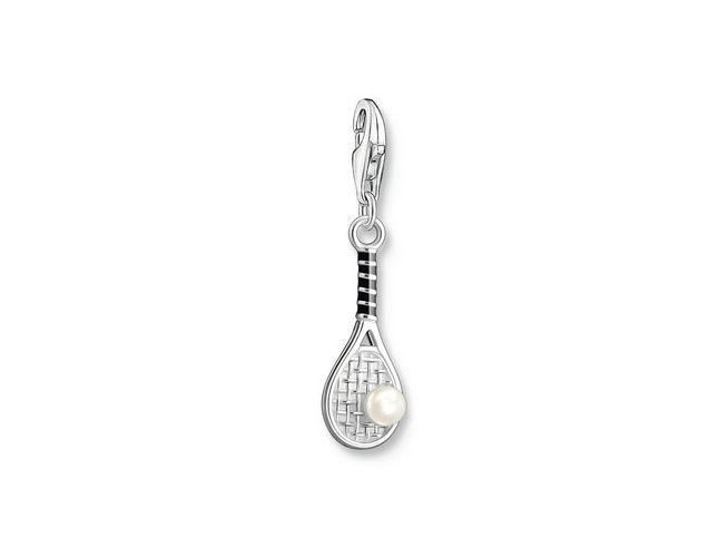 Thomas Sabo 2173-158-21 Charm-Anhänger - Tennisschläger - Silber & Emaille & Zuchtperle