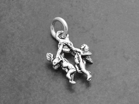 Spielende Engel - 925 Sterling Silber Anhänger