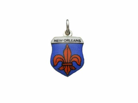 New Orleans Stadtwappen - USA Wappen - Silber Anhänger