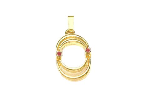 Rubin - Gold Anhänger - Designer Schmuck