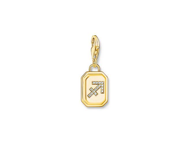 Thomas Sabo 2156-414-39 Charm-Anhänger - Sternzeichen Schütze - Silber Gelbgold verg. & Zirkonia