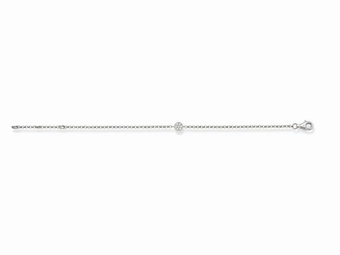 Thomas Sabo - SCA150007 - Armband, längenverstellbar 16,5/18/19,5 cm - Kreis - 925 Sterling Silber, Zirkonia weiß