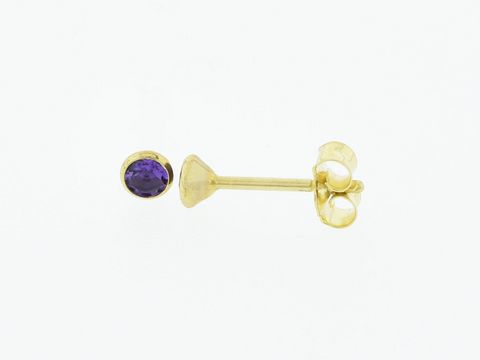 Gold Ohrringe - Kelch - 333 Gold - charmant - Amethyst - Stecker 3,3mm