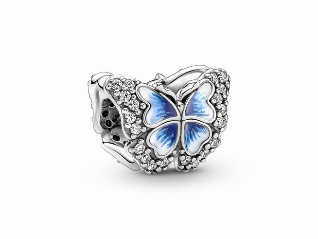 Pandora Blauer Schmetterling Charm - 790761C01 - Silber - Emaille Zirkonia - Blau