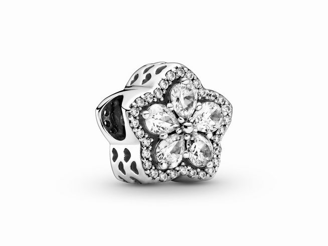 Pandora Timeless - Charm - Funkelnder Schneeflockenpavé - Silber - 799224C01 - Zirkonia