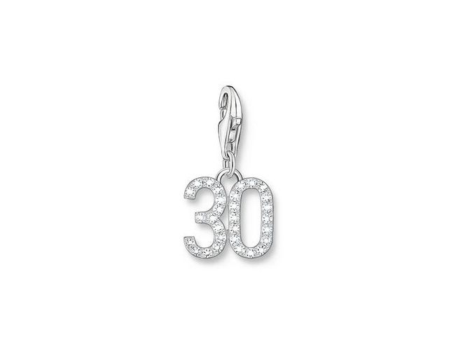 Thomas Sabo 2136-051-21 Charm-Anhänger - Zahl 30 - Silber & Zirkonia