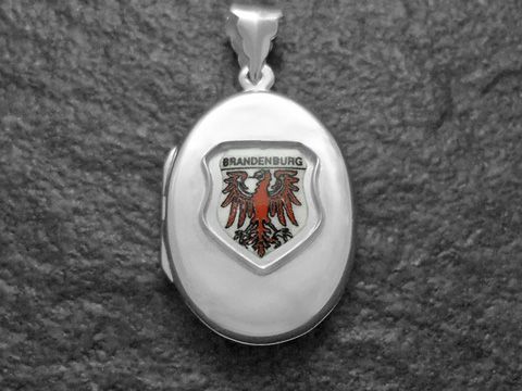 Brandenburg Länderwappen - Deutschland - silber Medaillon