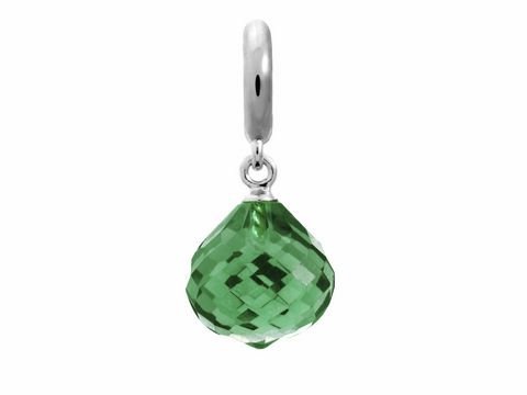 Endless - Jennifer Lopez -1351-5 - J.Lo charms - Emerald Love Drop - Silber - gr. Kristall