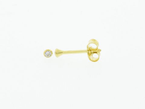 Gold Ohrringe - Kelch - 333 Gold - 2,2 mm - Zirkonia - Stecker