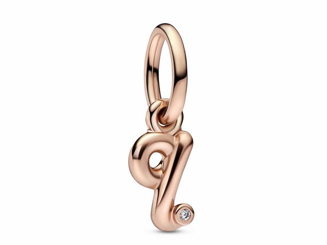 Pandora Charm 782476C01 - Buchstabe Q - Roségold Vergoldung - Zirkonia