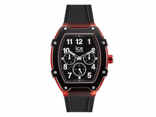 Ice Watch Uhr 023316 - ICE boliday men in Schwarz Rot mit einem sportlichen Design, klar ablesbare Ziffern und drei Chronographenfunktionen, ideal für den Alltag und die Freizeit.