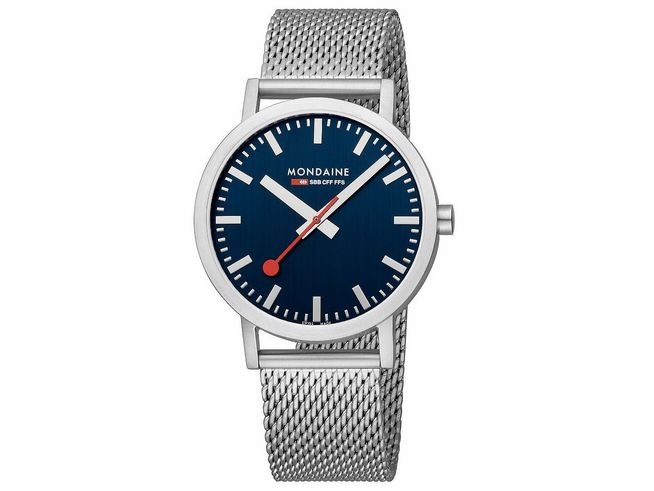 Mondaine Uhr Classic - A660.30360.40SBJ - 40 mm - Ziffernblatt Ozeanblau