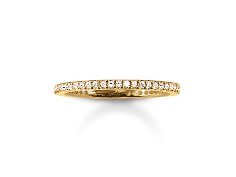 Thomas Sabo - Ring TR1980-414-14-50 Silber - verg. Gelbgold + Zirkonia - Gr. 50