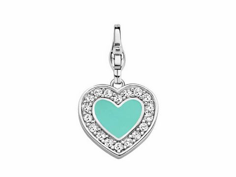 Herz Türkis Ti Sento Silber charms - 8414ET Turquoise Heart