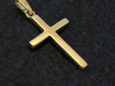 Schlichtes Goldkreuz - 22x13x1,4mm - Gold 333