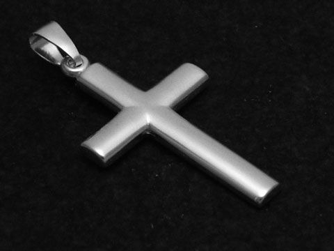 Kreuz glänzend - Anhänger Sterling Silber 26 mm