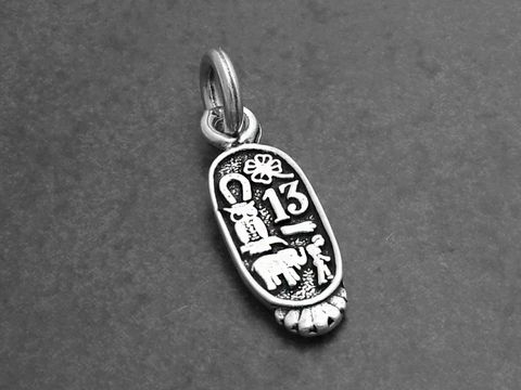 Ovales Ägypten Zeichen - 925 Sterling Silber Anhänger