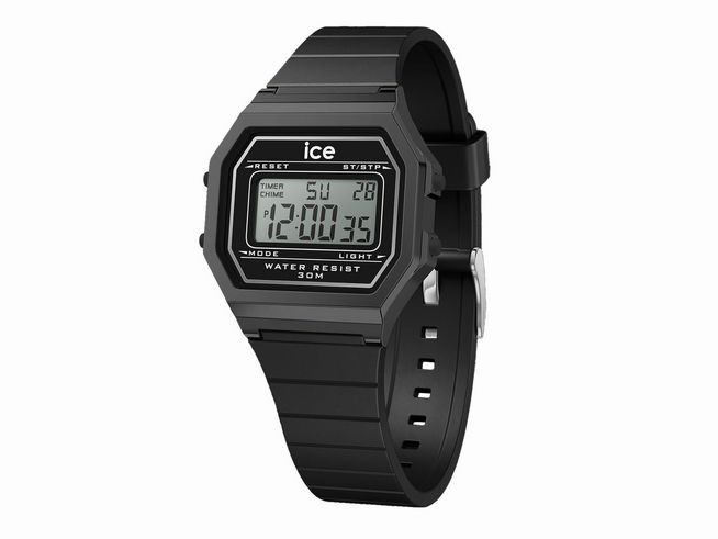 Ice Watch Uhr 022900 - ICE digit retro Schwarz - silberfarben - Schwarz - Small