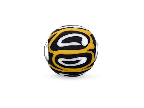 Thomas Sabo - Karma Bead K0254-017-4 - Glas-Bead Gelb, Weiß, Schwarz